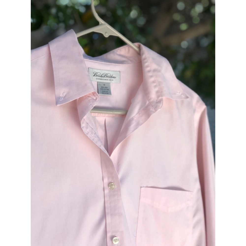 Brooks brothers blouse pink size 10 button down